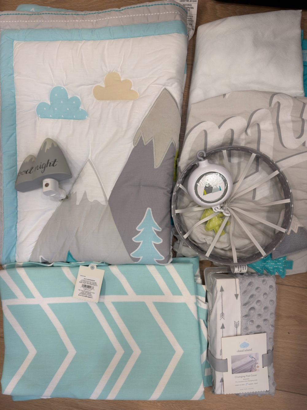 Cloud Island “Adventure Awaits” baby room bundle